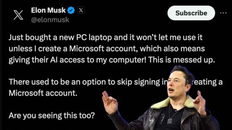 Elon Musk Bought A New Windows Laptop But He Isn’t Really Happy With It